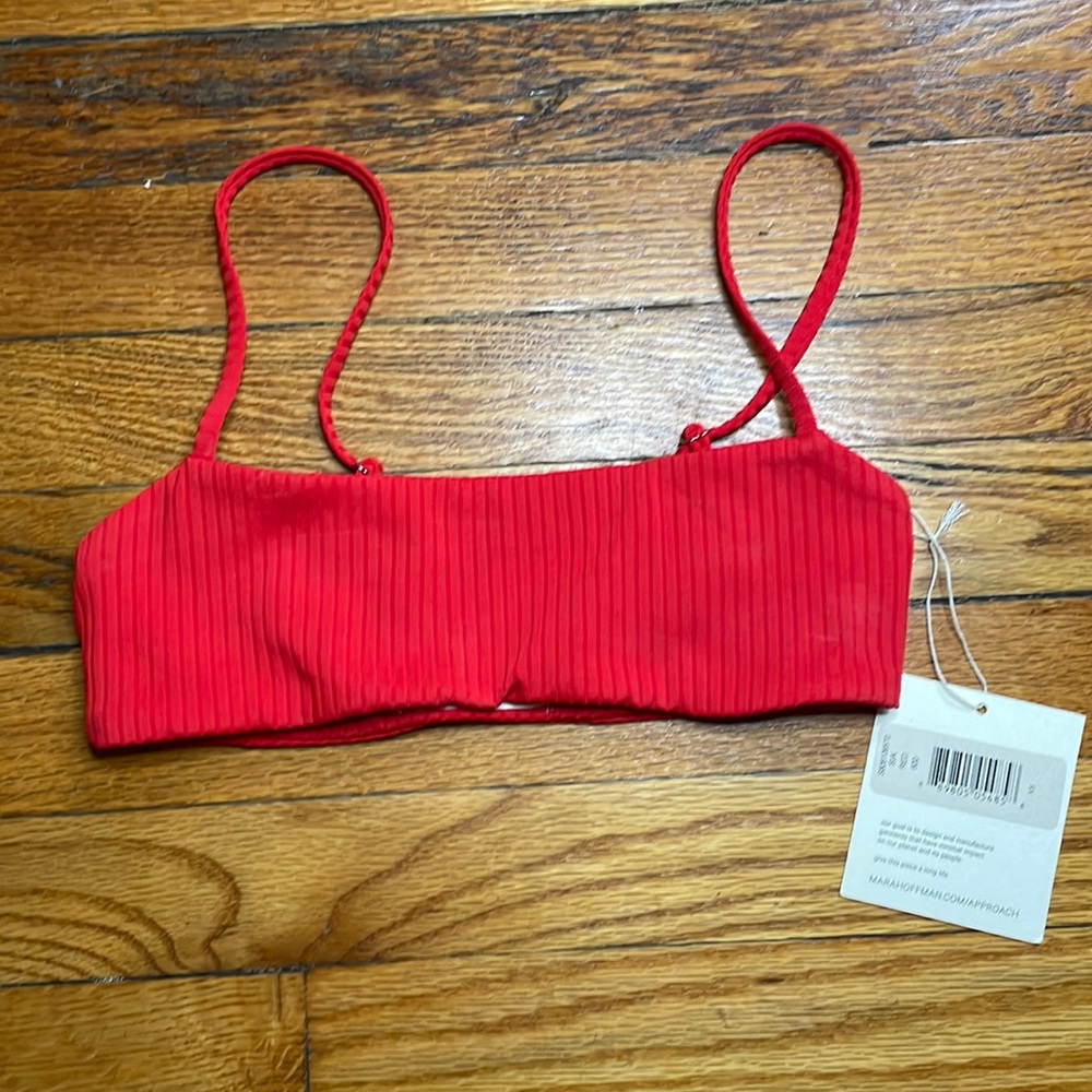 Mara Hoffman bikini top style: SIA RED 600